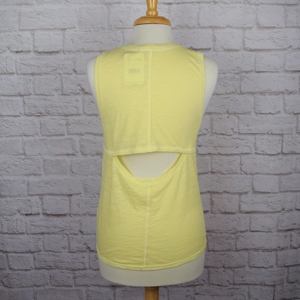 NWT Free People Martine Tank Top Electric Lemon Yellow Sleeveless Women's Small - Picture 6 of 10